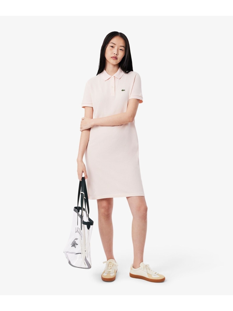 【SALE／40%OFF】ベーシックポロドレス LACOSTE ラコステ ワンピース・ドレス シャツワンピース ネイビー ピンク【RBA_E】【送料無料】[ Fashion]