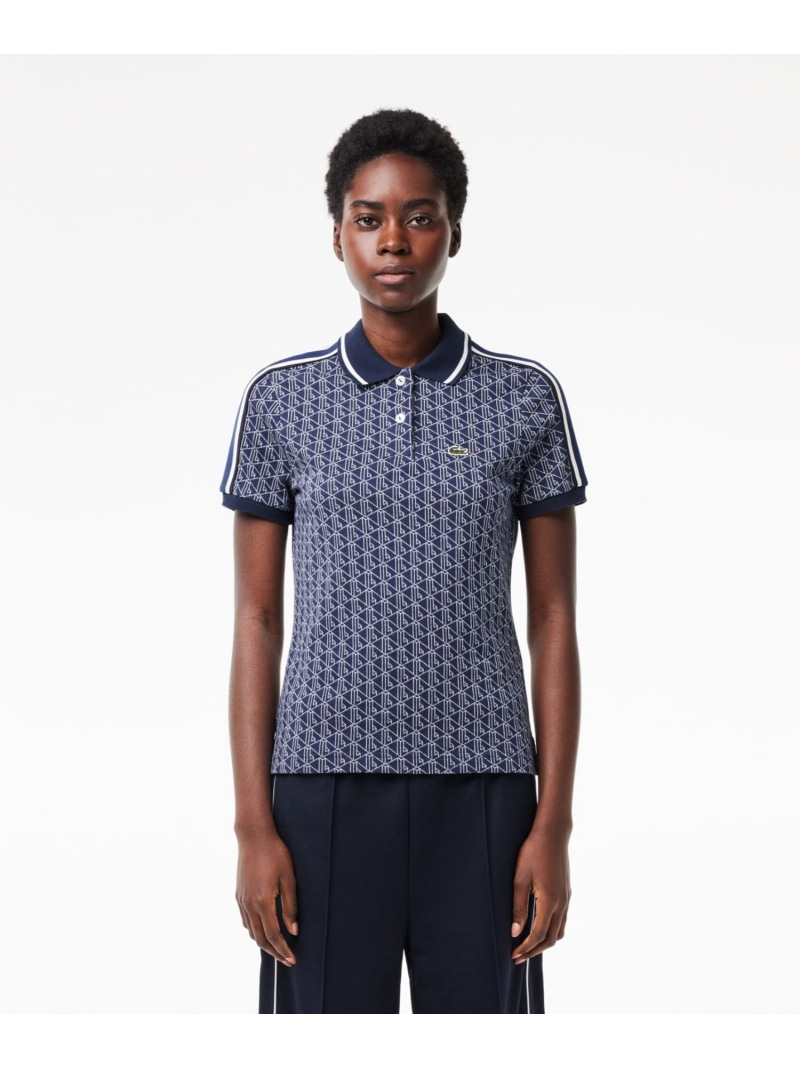 ち*ぎ様 LACOSTE(ラコステ)　モノグラム ジャカード ポロシャツ L LACOSTE｜モノグラムジャカード半袖ポロシャツ | Rakuten