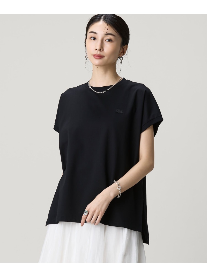 【オンライン押さえる】LACOSTE 厚地の外套大きさ フレンチ捩り 姿勢細長い切口 労働者の一団素っ首プルオーバー LACOSTE ラコステ トップス カットソー・プルオーバー 白いこと ベージュ 黒いこと【貨物輸送無料】[ Fashion]