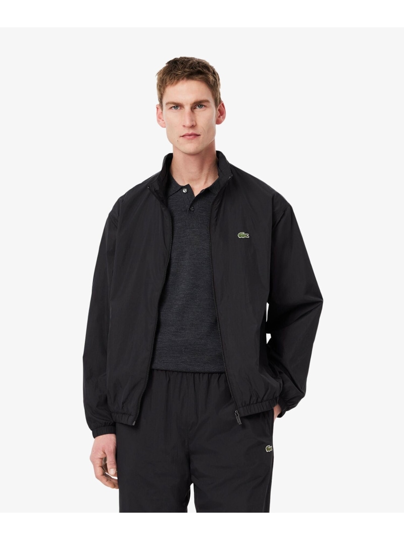 【SALE／40%OFF】ベーシックトラックジャケット LACOSTE ラコステ ジャケット・アウター ブルゾン・ジャンパー ブラック ブルー【RBA_E】【送料無料】[ Fashion] 12,184円