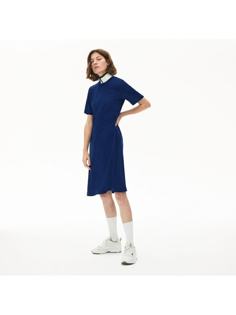 楽天市場 Sale 30 Off ハーフジップフロウリーポロドレス Lacoste ラコステ ワンピース シャツワンピース ブルー レッド Rba E 送料無料 Rakuten Fashion Lacoste ラコステ