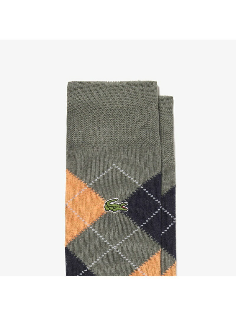 アーガイルチェッククルーソックス Lacoste ラコステ ファッショングッズ