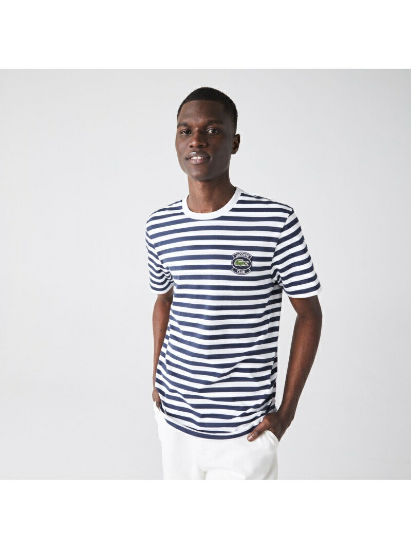 Web限定 Lacosteクラブボーダーtシャツ Lacoste ラコステ カットソー Tシャツ ホワイト グリーン Rakuten Fashion Lacoste ラコステ 正規激安 Skylines Ae