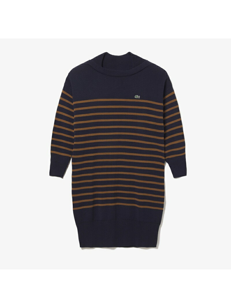 楽天市場 Sale 30 Off ストライプニットドレス Lacoste ラコステ ワンピース ニットワンピース グリーン ベージュ Rba E 送料無料 Rakuten Fashion Lacoste ラコステ