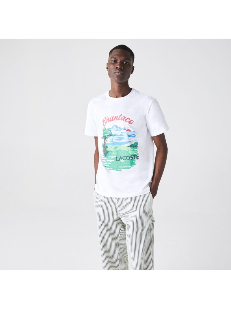 50 Off ランドスケープグラフィックtシャツ Lacoste ラコステ カットソー Tシャツ ホワイト ネイビー Rakuten Fashion 高い素材 Www Habs Edu Kw