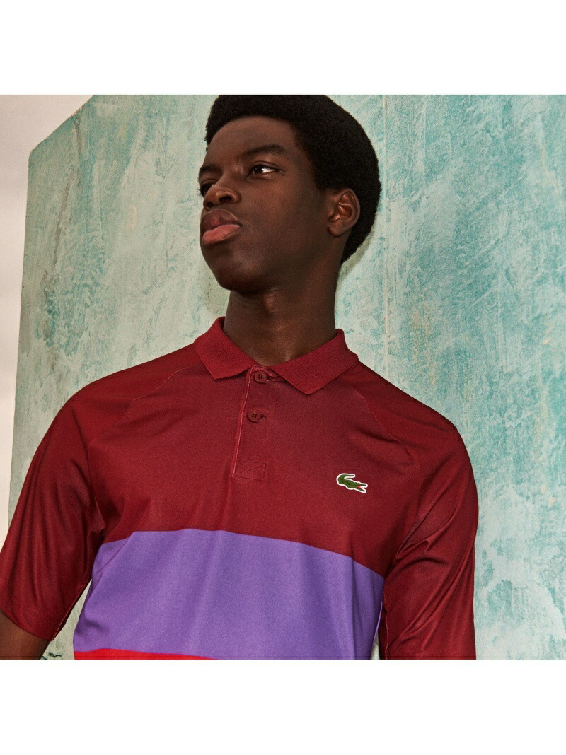 ノバク ジョコビッチ ラコステ グラデーションボーダーポロシャツ Lacoste