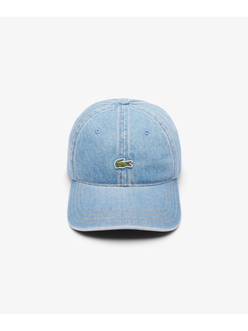 ウォッシュドデニムワンポイントキャップ LACOSTE ラコステ 帽子 キャップ ブルー【送料無料】[ Fashion]