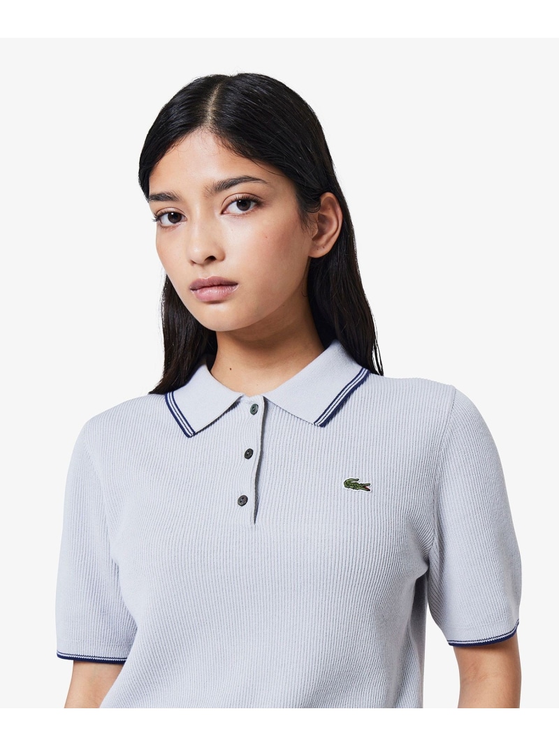 コンパクトニットポロシャツ LACOSTE ラコステ トップス ポロシャツ グレー ネイビー ピンク【送料無料】[ Fashion]