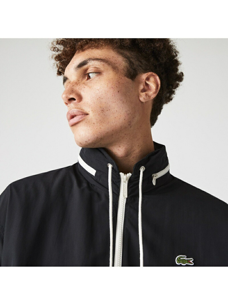 日本人気超絶の Fashion コート ブルー ブルゾン Rakuten ジャケット ブラック LACOSTE ラコステ ジップ配色撥