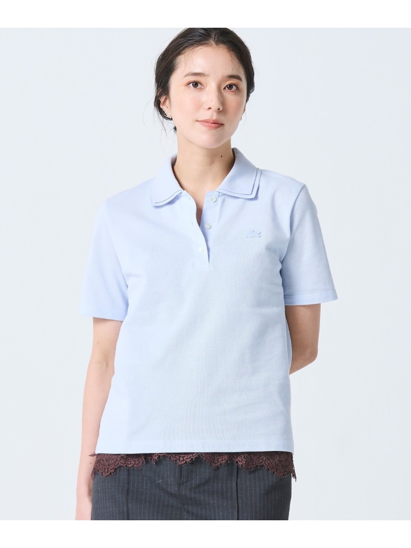 ダブルカラー鹿の子鹿の子ポロシャツ LACOSTE ラコステ トップス ポロシャツ ホワイト【送料無料】[ Fashion]