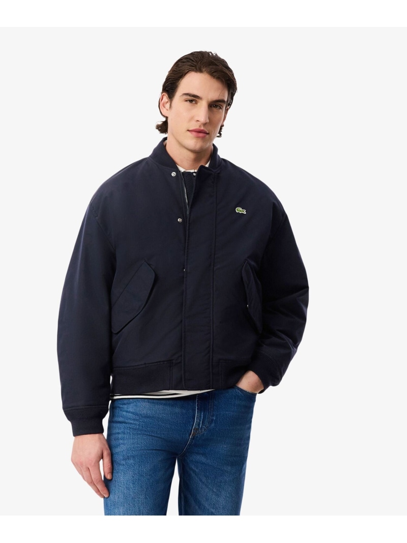 【SALE／40%OFF】撥水防風 タフタボンバージャケット / 中綿入り LACOSTE ラコステ ジャケット・アウター ブルゾン・ジャンパー ネイビー【RBA_E】【送料無料】[ Fashion]｜LACOSTE／ラコステ
