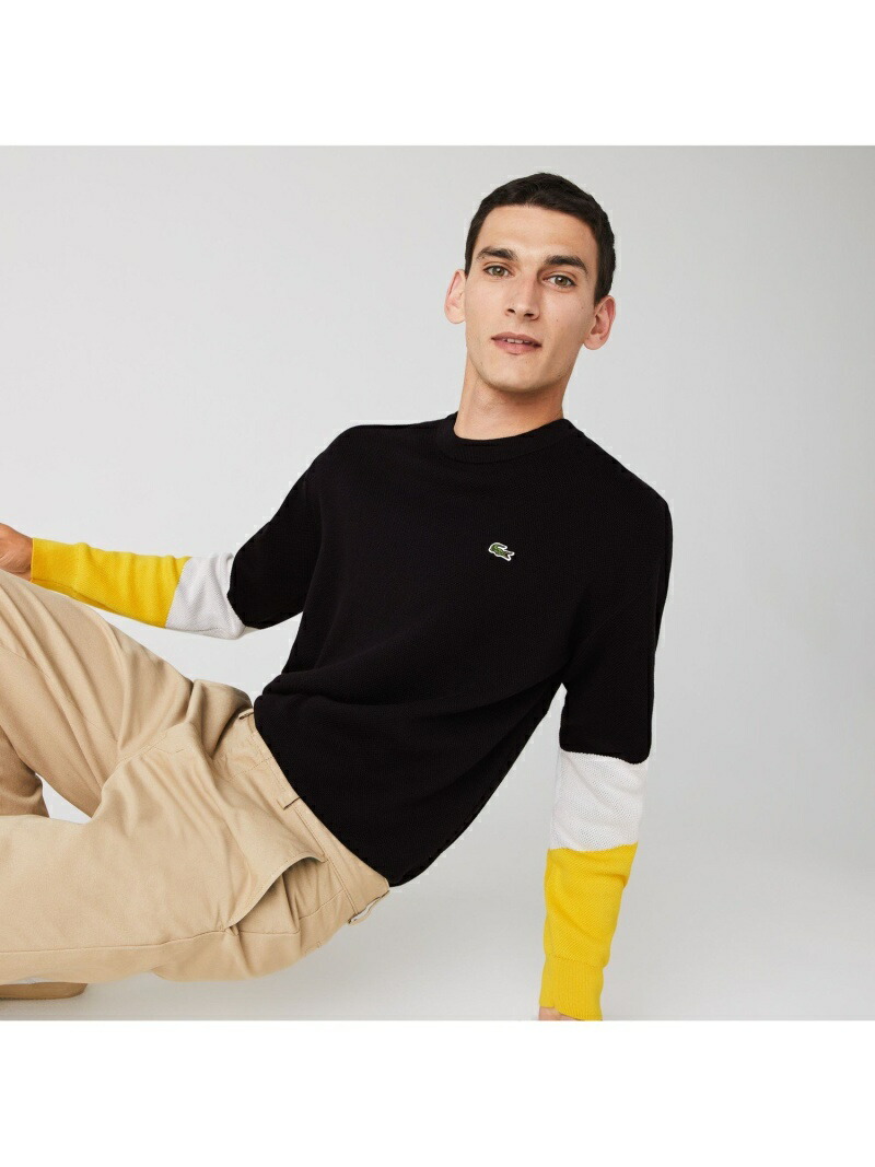 大注目 ニット セーター Rakuten Fashion Sale 30 Off カラーブロックコットンセーター Lacoste ラコステ ニット 長袖ニット Rba E 送料無料 Www Mekatronik Org Tr