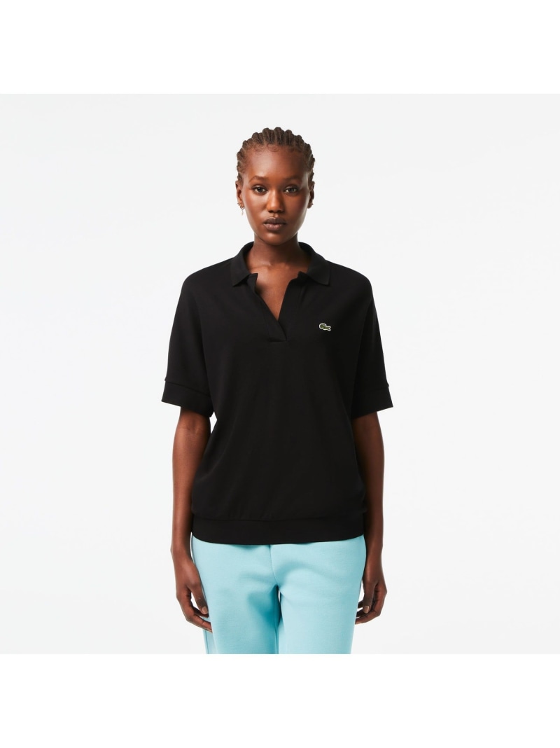 【新品】ラコステ　ワッフルピケ　ハーフジップポロシャツ　38（L） ワッフルピケ ハーフジップポロシャツ | LACOSTE/ラコステ