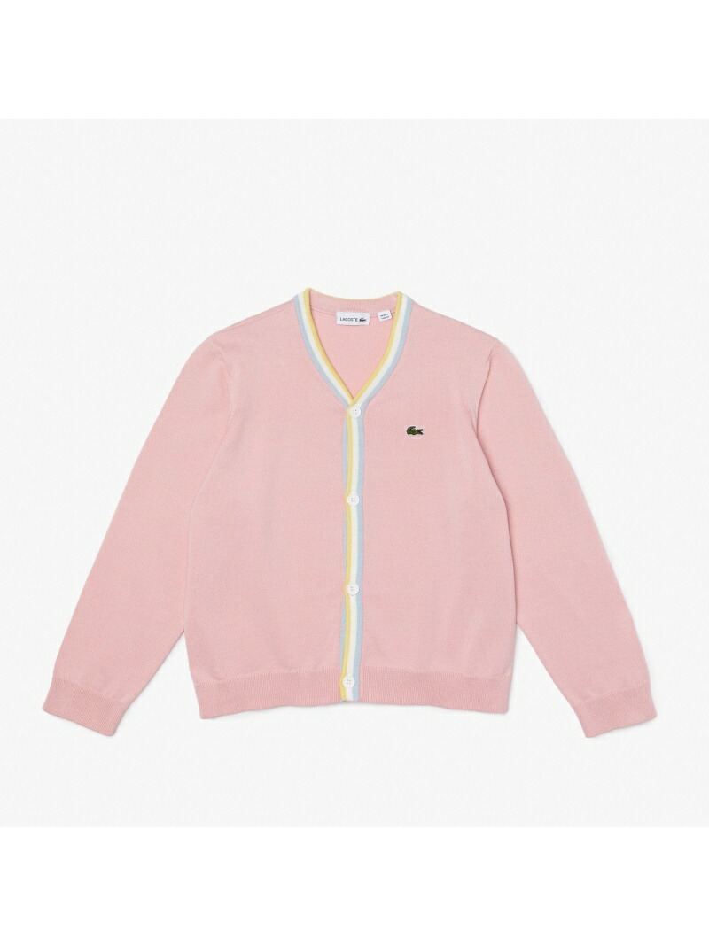キッズマルチボーダーリブカーディガン Lacoste ラコステ