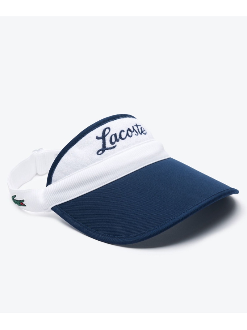 LACOSTE サンバイザー ワントーン鹿の子地サンバイザー