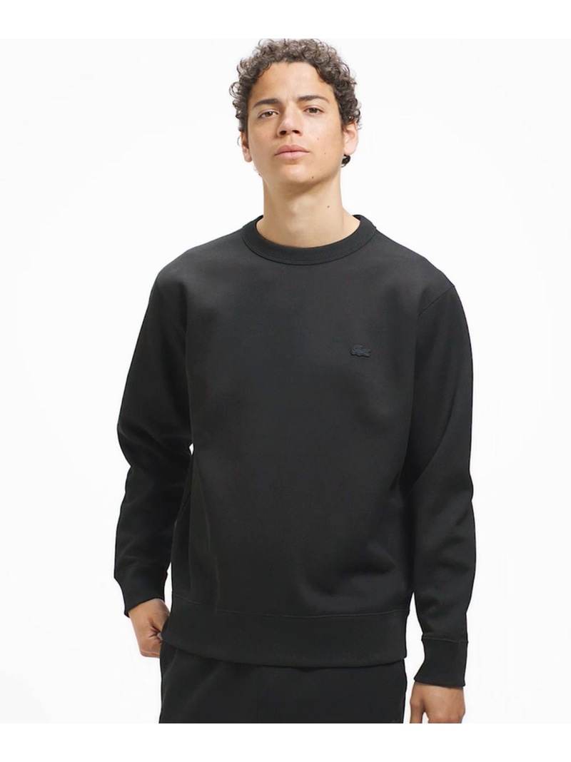 【SALE／40%OFF】ワントーンクルーネック 鹿の子編み物 / 鹿の子汗水 LACOSTE ラコステ トップス スウェット・トレーナー 薄墨色 黒いこと 米国海軍 白いこと 緑であること【RBA_E】【貨物輸送無料】[ Fashion]