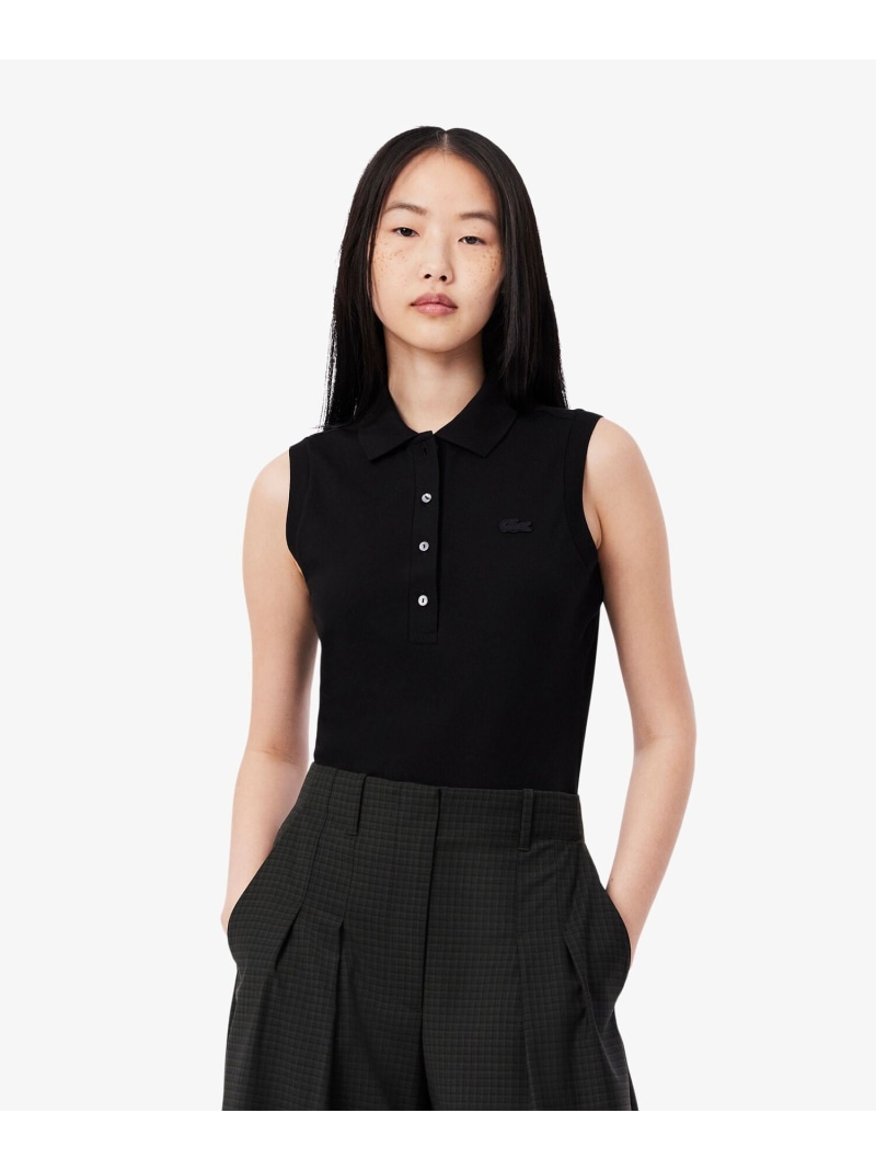 【SALE／30%OFF】ノースリーブスポーツシャツ LACOSTE ラコステ トップス スポーツシャツ サクラ色 黒いこと 米国海軍【RBA_E】【貨物輸送無料】[ Fashion]