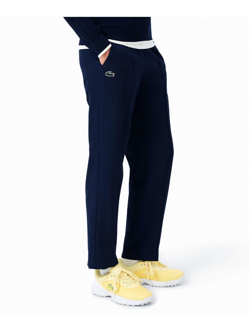 【SALE／40%OFF】UPF30+ UV撥ねのける センタークリース ストレッチテーパードスリムパンツ / ゴルフズボン下 LACOSTE ラコステ ズボン下 チノズボン下 米国海軍 青碧 カーキ緑であること【RBA_E】【貨物輸送無料】[ Fashion]