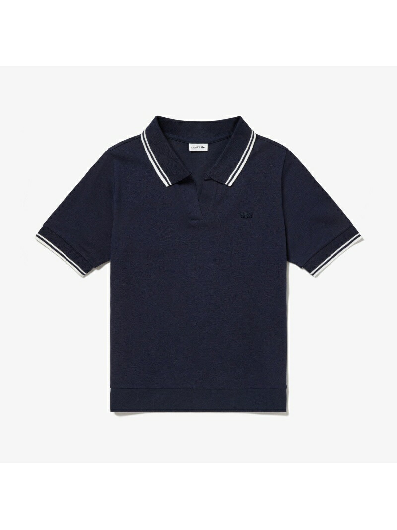裾リブ付き半袖ポロシャツ LACOSTE ラコステ ホワイト トップス