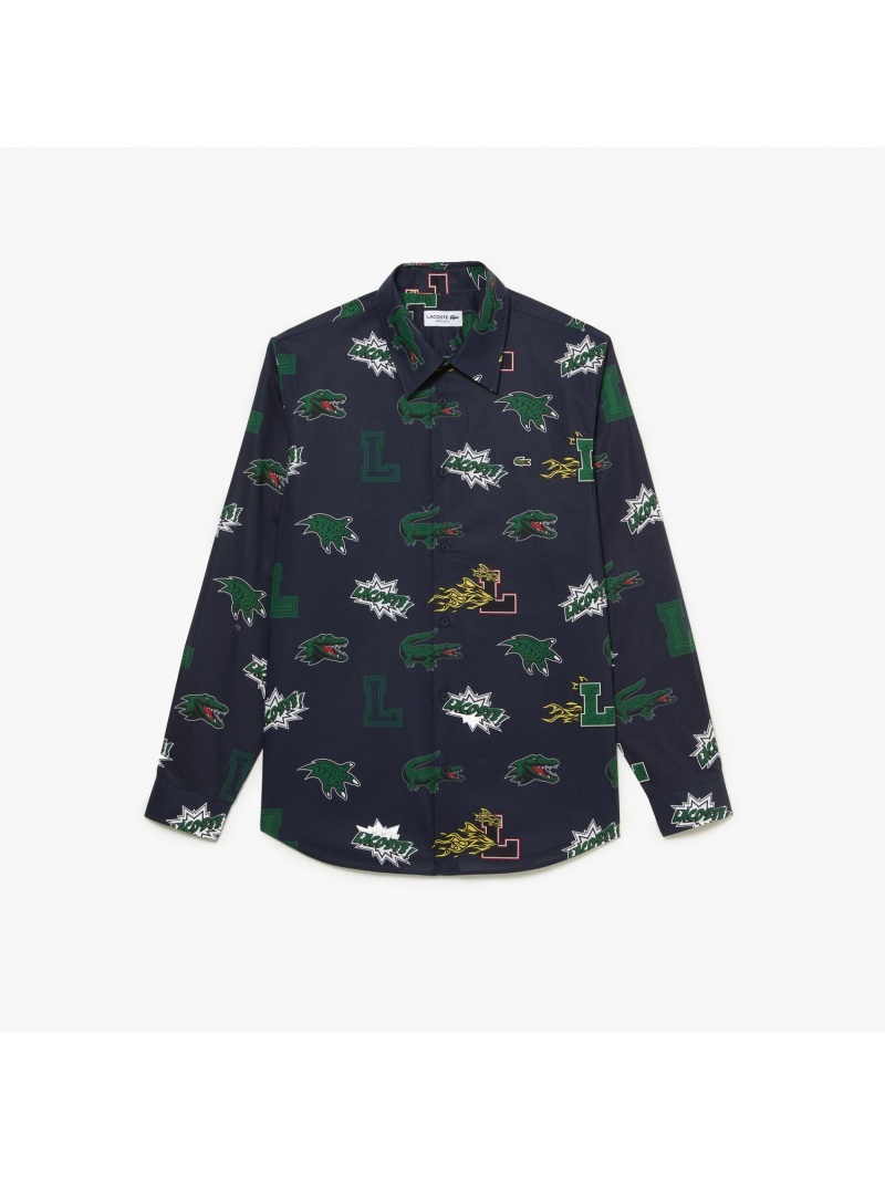 格安新品 コミックグラフィクプリント長袖シャツ LACOSTE ラコステ