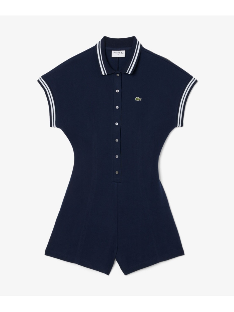 【SALE／40%OFF】フランスメイド ポロカラーオールインワン LACOSTE ラコステ オールインワン・オーバーオール オールインワン・つなぎ ホワイト【RBA_E】【送料無料】[ Fashion]｜LACOSTE／ラコステ