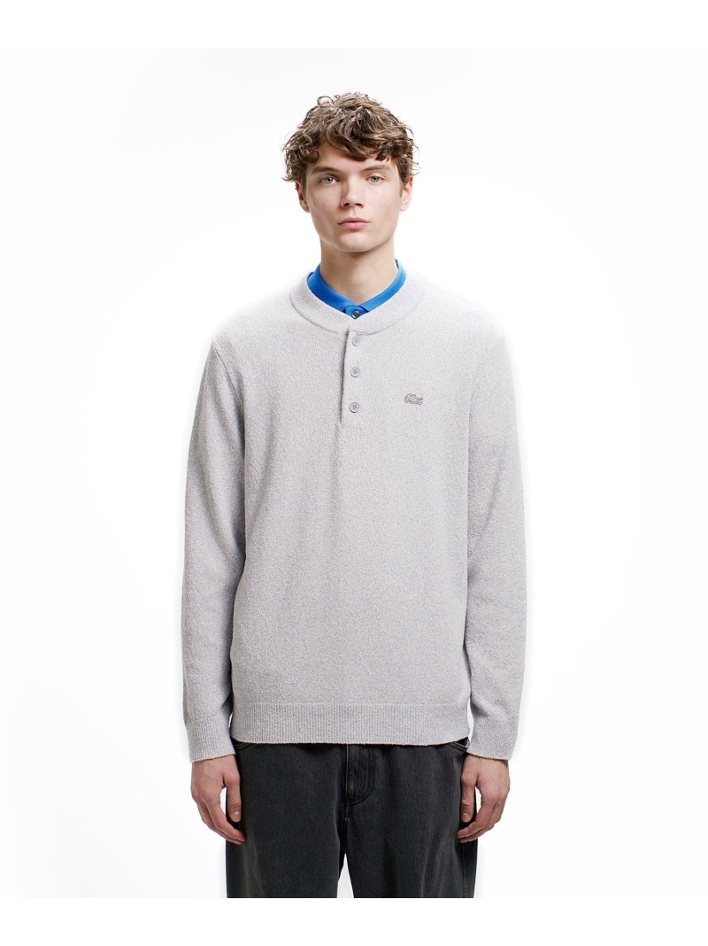 ブークレー ヘンリーネックニットセーター LACOSTE ラコステ トップス ニット オレンジ グレー ホワイト【送料無料】[ Fashion]