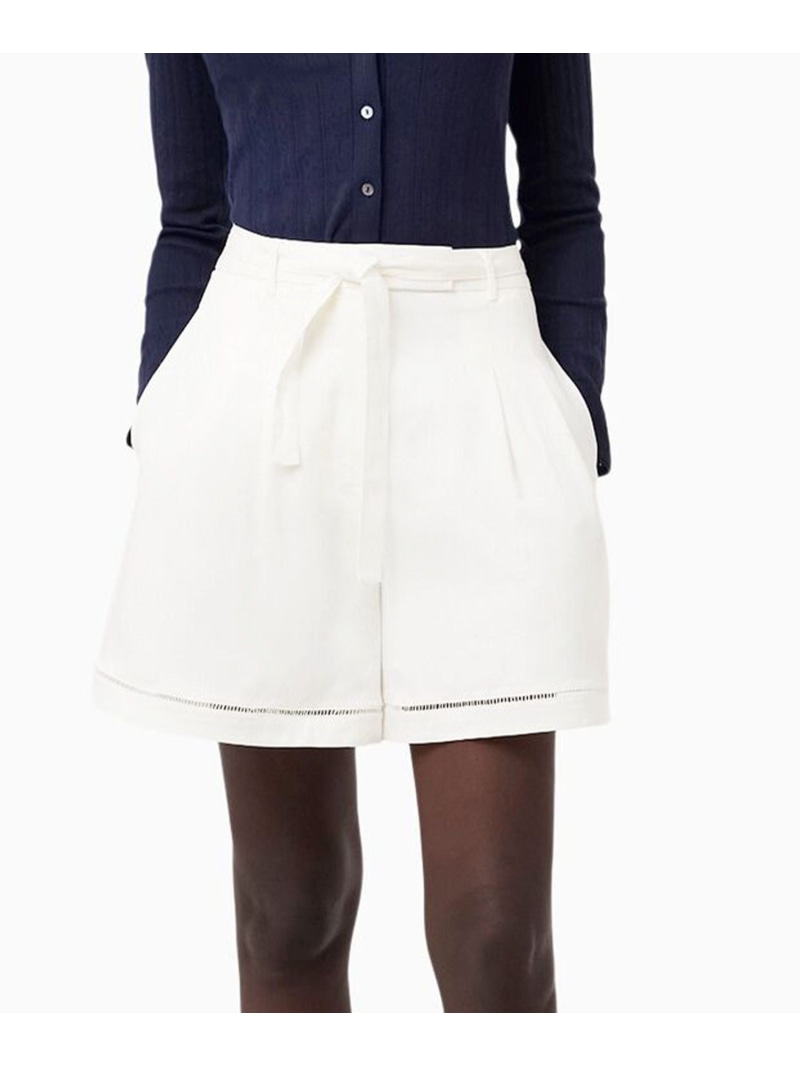 【SALE／40%OFF】リヨセル*リネンブレンドベルテッドバミューダショーツ タックショーツ LACOSTE ラコステ パンツ その他のパンツ ホワイト【RBA_E】【送料無料】[ Fashion]｜LACOSTE／ラコステ