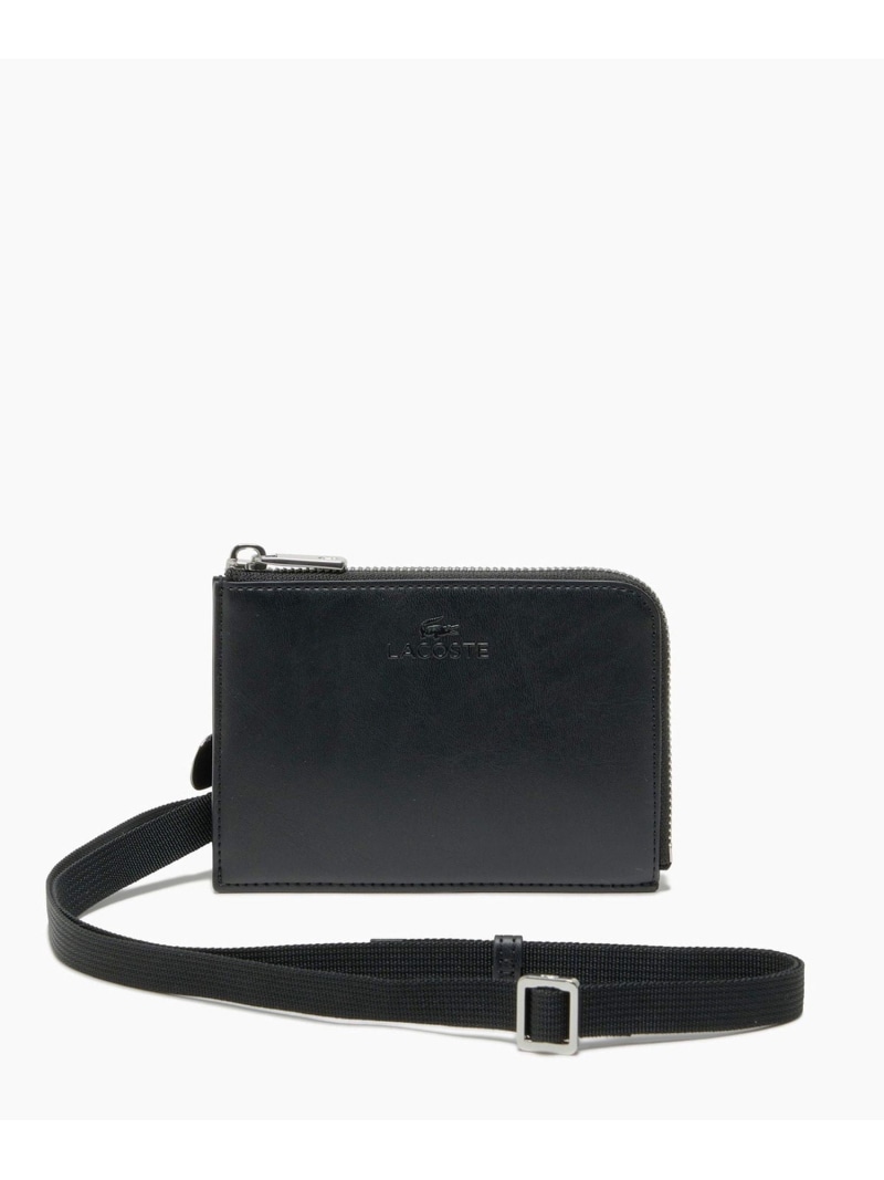 【SALE／40%OFF】スマホストラップ&ポーチセット LACOSTE ラコステ 財布・ポーチ・ケース コインケース・小銭入れ・札入れ ピンク ブラック【RBA_E】【送料無料】[ Fashion]｜LACOSTE／ラコステ