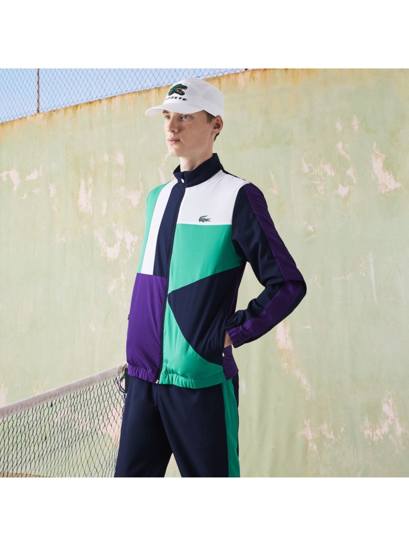 ページに テクニカルジャージゴルフジャケット LACOSTE ラコステ スポーツ/水着 ジャージ ブルー[Rakuten Fashion]： LACOSTE／ラコステ レイヤード - shineray.com.br