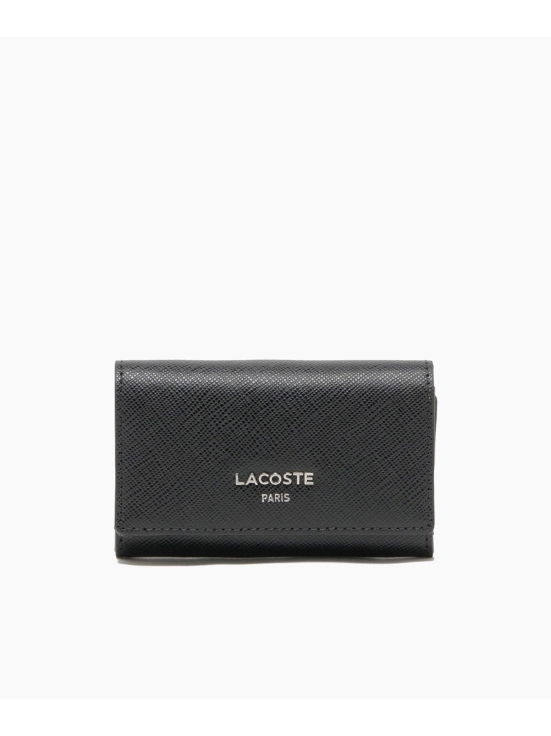 エンボスレザー3つ折りキーケース LACOSTE ラコステ 財布・ポーチ・ケース その他の財布・ポーチ・ケース ブラック グレー【送料無料】[ Fashion]｜LACOSTE／ラコステ