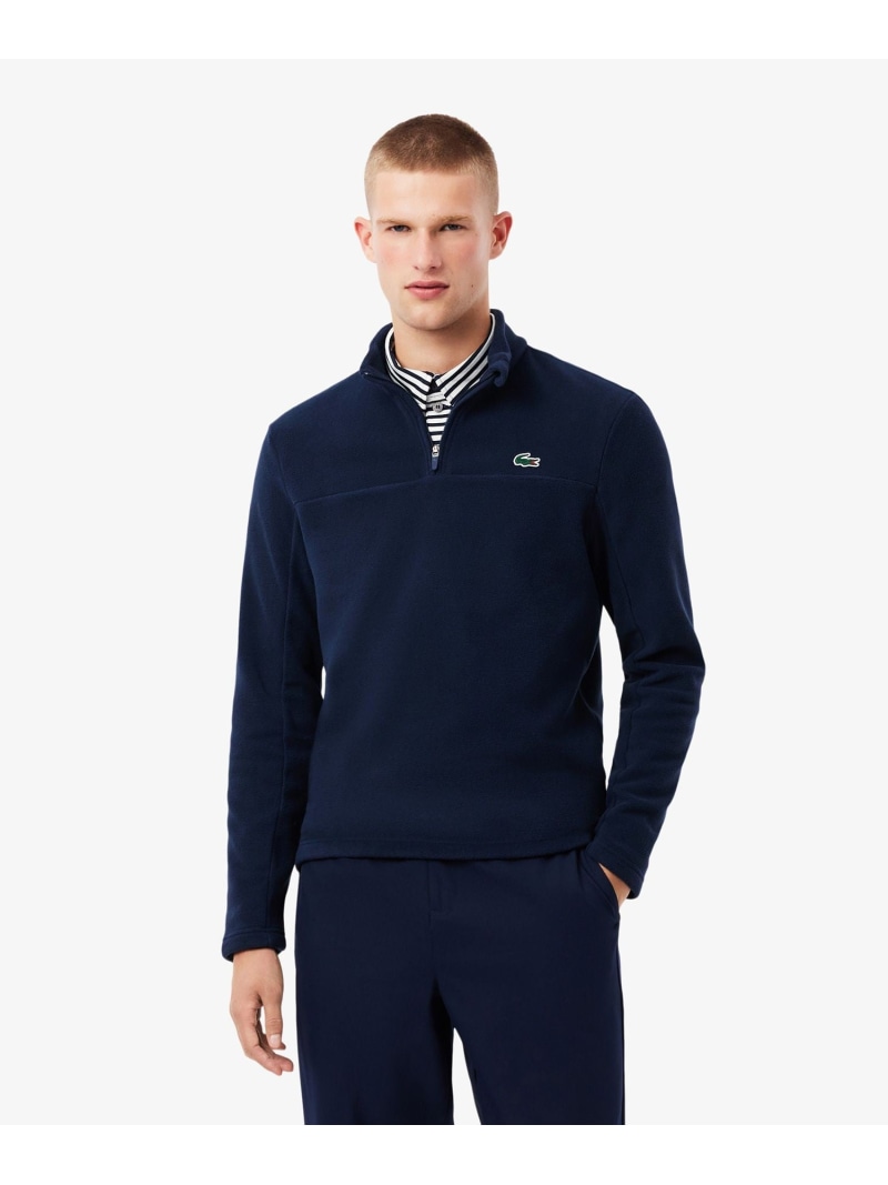 【SALE／30%OFF】マイクロフリースハーフジップゴルフトップ LACOSTE ラコステ トップス スウェット・トレーナー 米国海軍【RBA_E】【貨物輸送無料】[ Fashion]