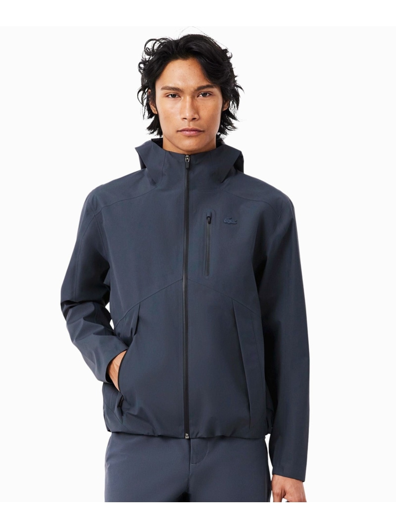 撥水 防風 透湿 3レイヤー 止水ジップ 軽量フーデッドジャケット LACOSTE ラコステ ジャケット・アウター マウンテンパーカー【送料無料】[ Fashion]