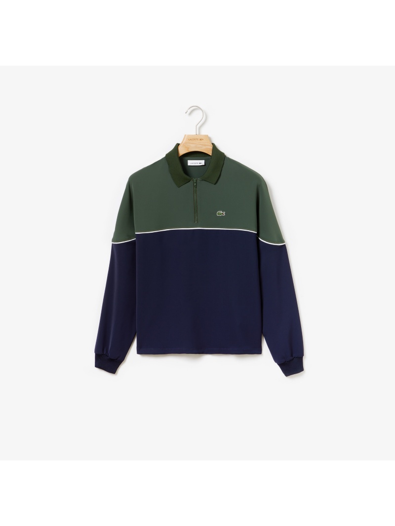 lacoste zip polo