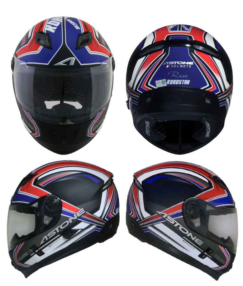 バイコの新商品 フランスデザインアストンヘルメット France Astone デザイン フルフェイスヘルメット Roadstar インナーシールド装備 フランス アストン ロードスター バイク用 かっこいい おすすめ特集 おしゃれ グラフィック