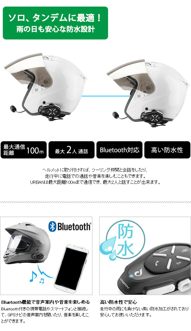 Motorcycle Atv Cellularline Interphone Urban Single Bluetooth Communication System Automotive Helmet Accessories