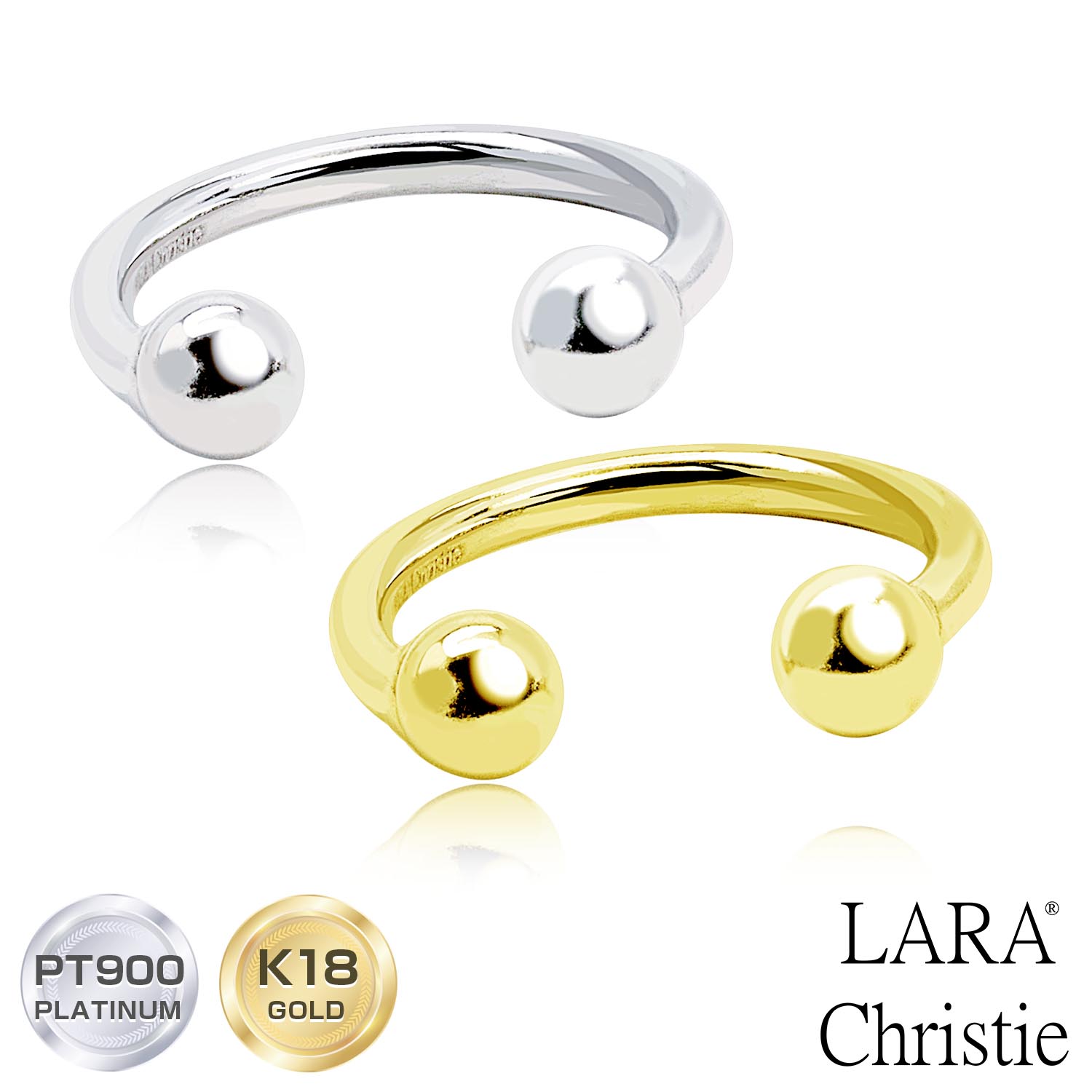 ララクリスティー イヤーカフ PT900 K18 ゴールド シンプル le56-0003 LARA Christie｜ララクリスティー 公式ショップ