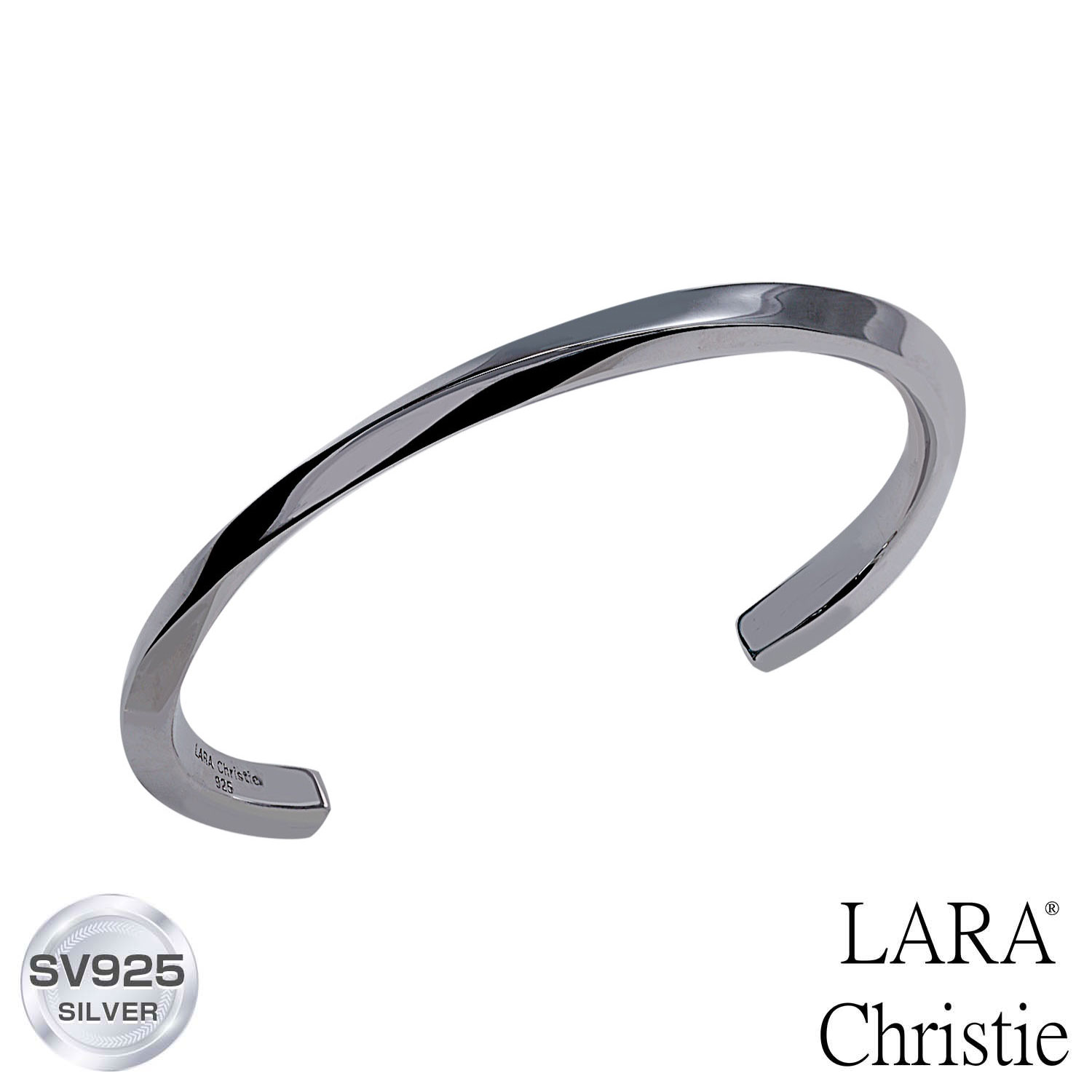 バングル メンズ シルバー シンプルデザイン バングル [ BLACK Label ] LARA Christie (ララクリスティー) 誕生日プレゼント バレンタイン プレゼント 彼氏