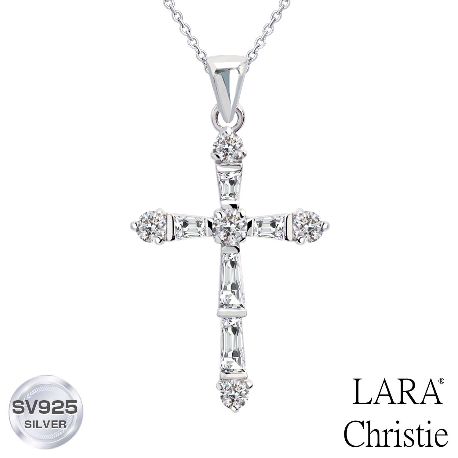 ララクリスティー ネックレス レディース ホーリークロス WHITE Label p0025-w LARA Christie