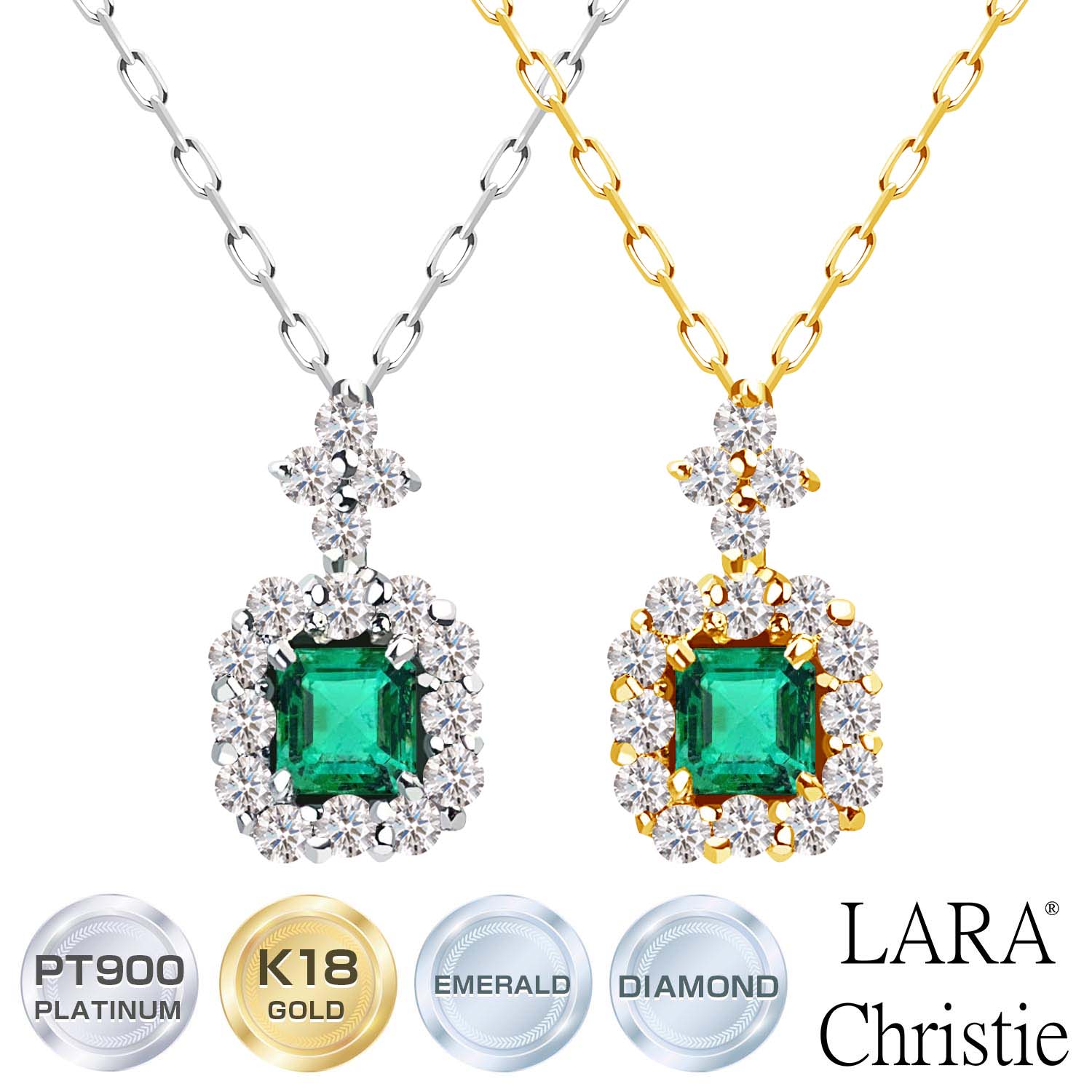 L00477◇　ララクリスティー　ダイヤモンドネックレス　パーフェクトクロス L00477◇ララクリスティーダイヤモンドネックレスパーフェクトクロス