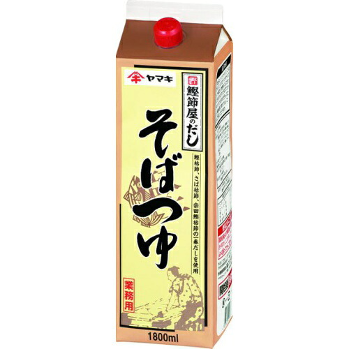 ヤマキ　そばつゆ　１．８Ｌ紙パック業務用×6