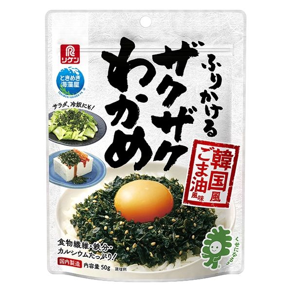 リケン　ふりかけるザクザクわかめ韓国風ごま油風味×12