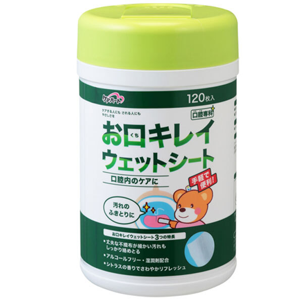 ケアハート 口腔専科 お口キレイウェットシートN ボトル 120枚入×24