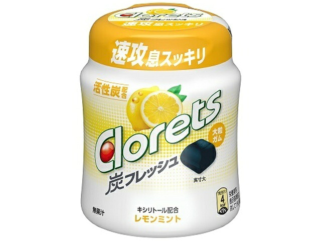 クロレッツ 炭レモンミントボトル 112g×6