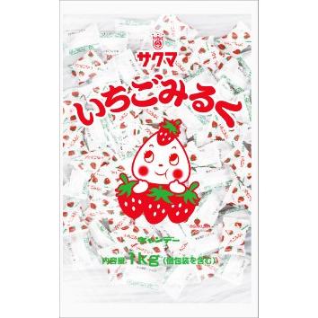 サクマ　いちごみるく（ピロー）1kg×10