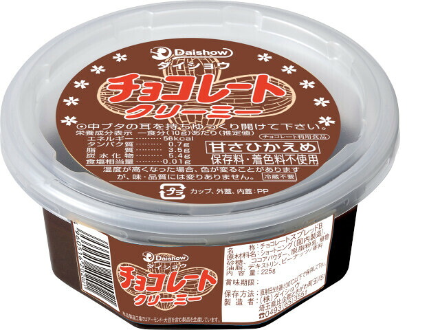 ダイショウ チョコレートクリーミー 225gx12