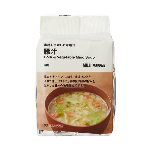 【楽天市場】無印良品 素材を生かした味噌汁 豚汁 4食×1：おまとめマーケット