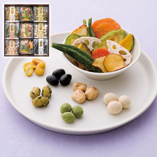豆徳 九つの彩 IH-9 1204-057 / 常温 送料無料 おかき 豆菓子 ギフト 詰め合わせ セット&times;1｜おまとめマーケット