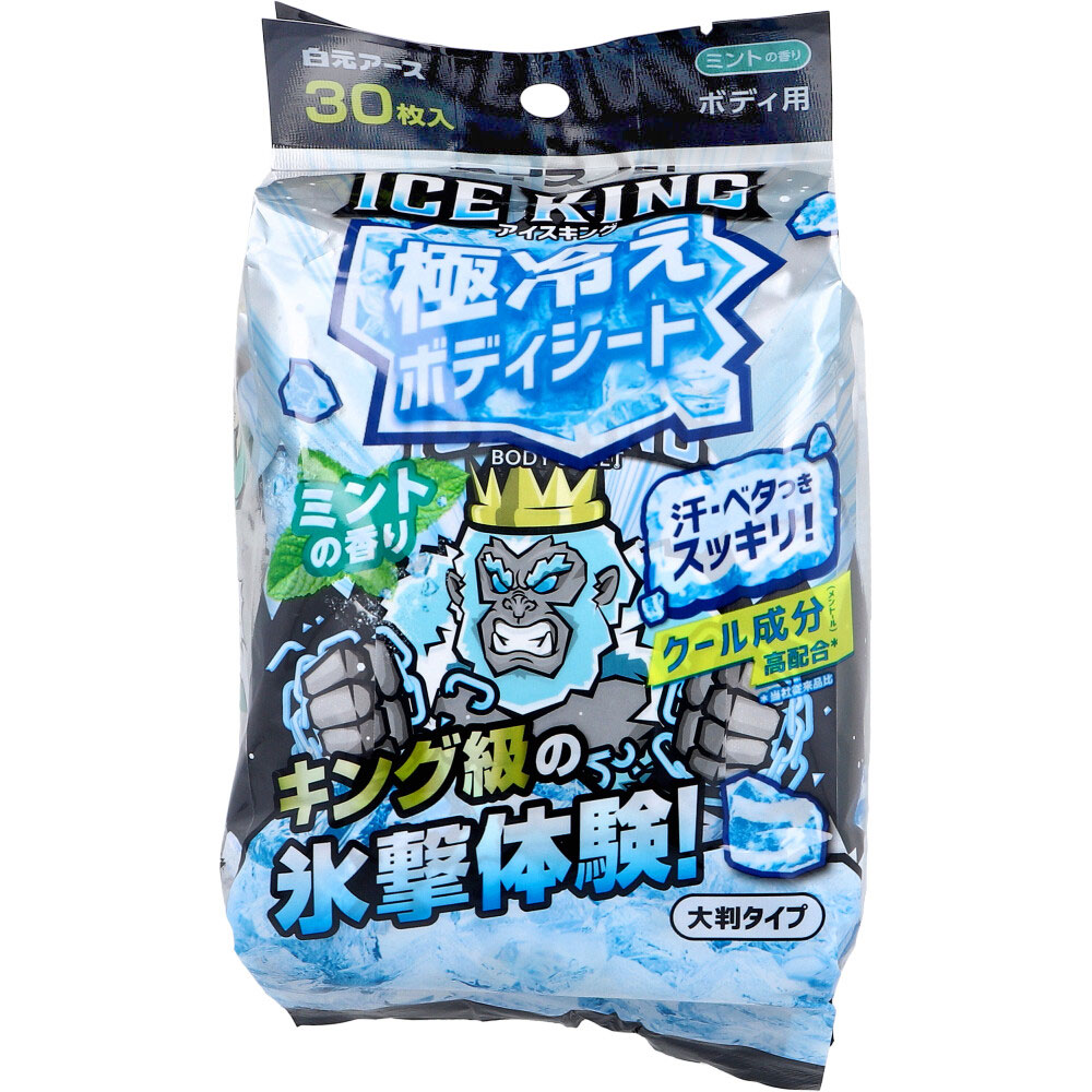 アイスノン IcE KING(アイスキング) 極冷えボディシート 大判タイプ ミントの香り 30枚入×30|おまとめマーケット