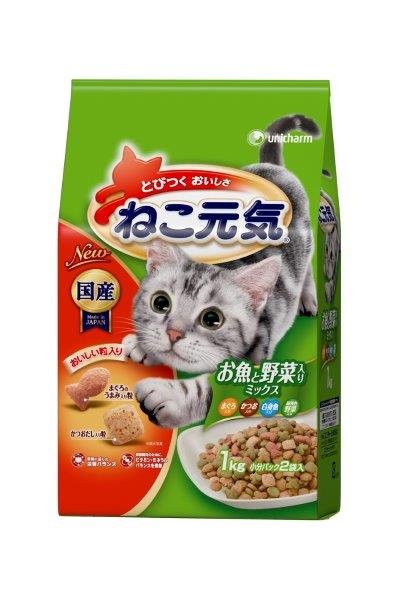 ねこ甲斐甲斐しい お魚と蔬菜入り合わせる 1Kg×10