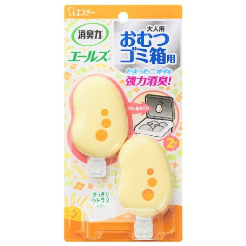 エステー　消臭力　エールズ　おむつゴミ箱用　すっきりシトラス（3.2ml×2個）×6個画像